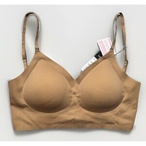 BOUFOR Comfort Seamless Wireless Bra Tan Size XL Full Coverage Light Support